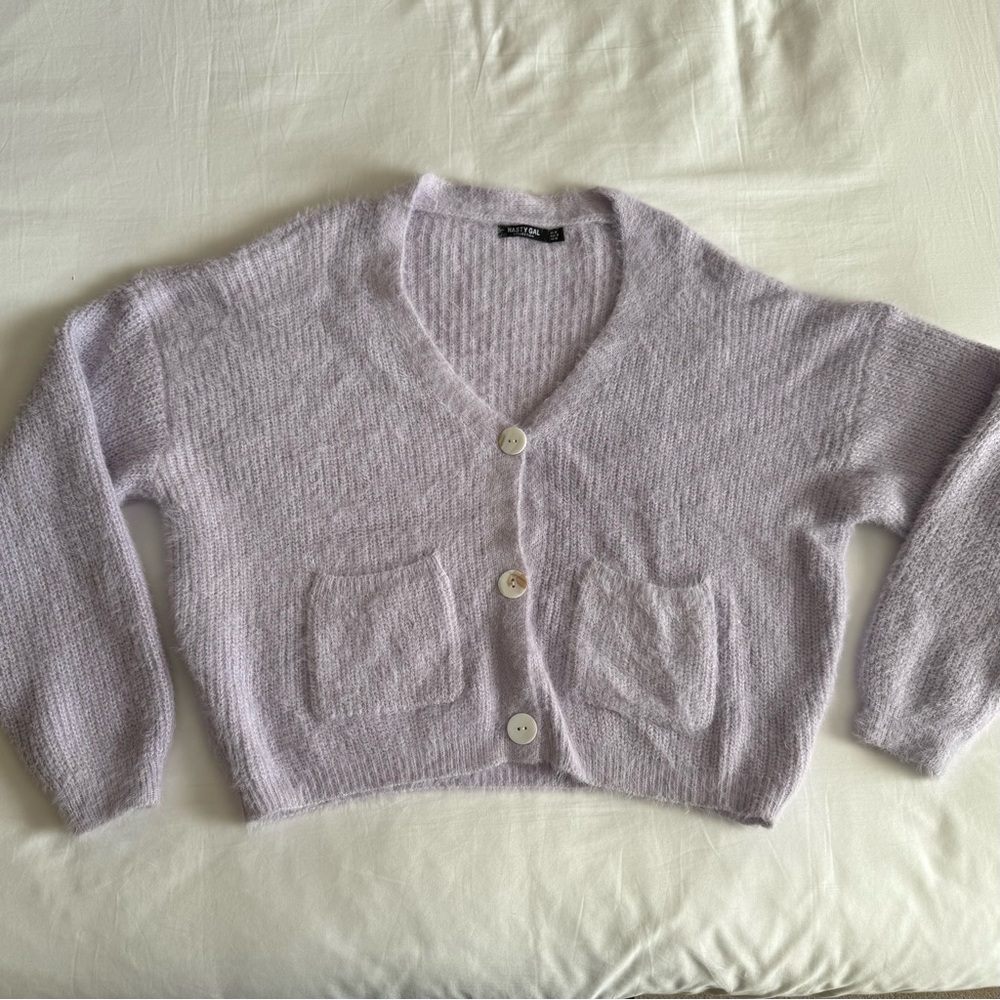 Nasty Gal Fuzzy Cardigan